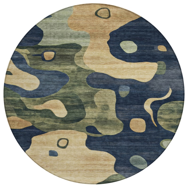 HomeRoots Abstract Transitional Rectangle Outdoor Rug