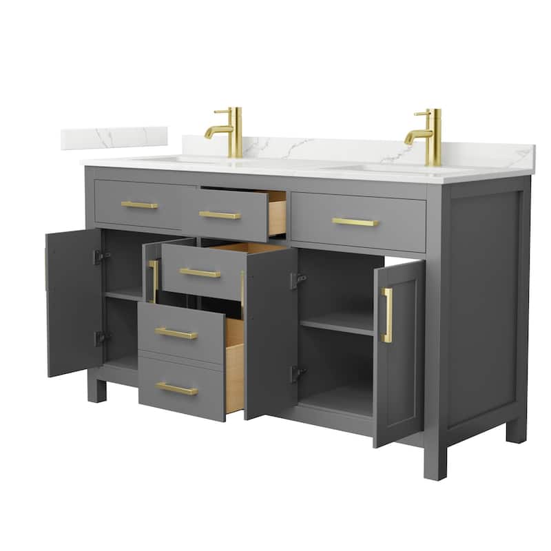 Wyndham Collection WCG2424-60D-QTZ-UNSMXX Beckett 60" Free Standing