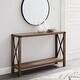 preview thumbnail 9 of 39, Middlebrook Kujawa 46-inch Wide X-frame Farmhouse Entry Table Rustic Oak