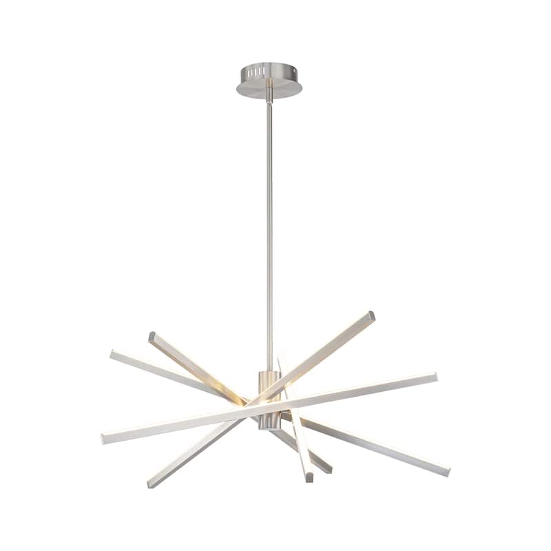 5-Light Modern Sputnik Linear Pendant Lights Integrated LED Kitchen Island Lighting