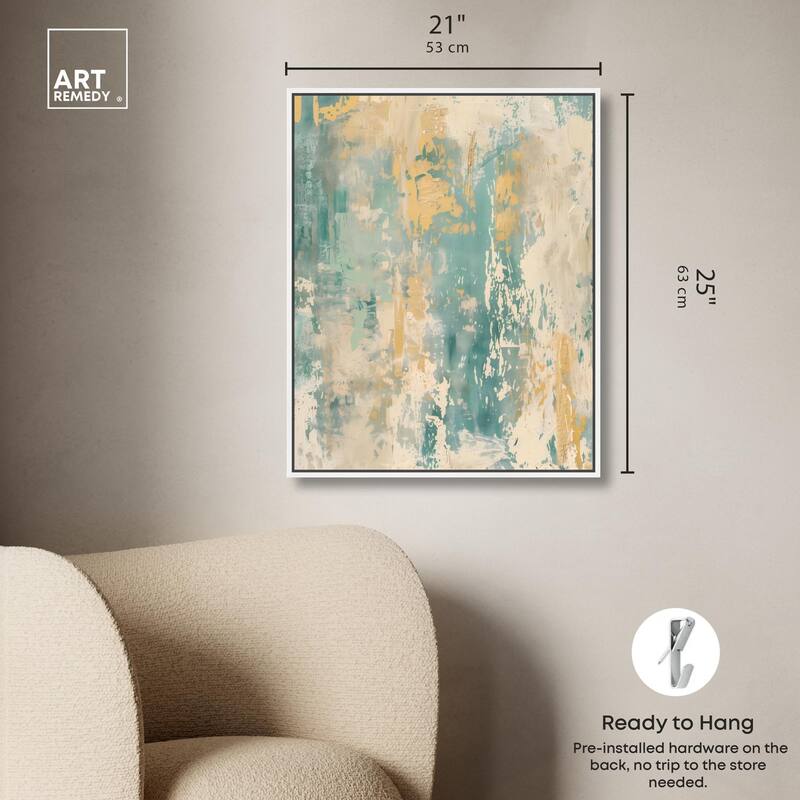 Minted Ivory I Canvas by Art Remedy