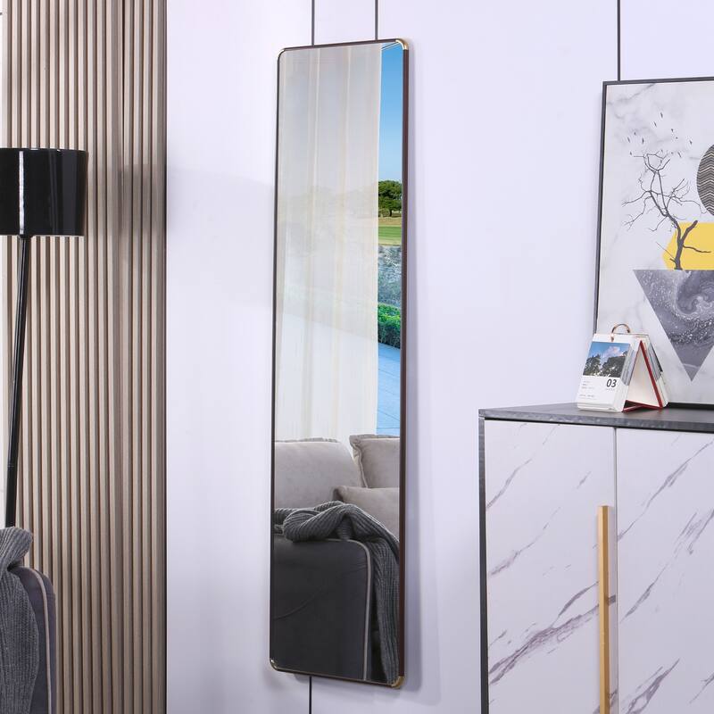 floor standing full-length rearview mirror. framed wall mirror, makeup mirror, bedroom foyer, clothing store, wall mounted
