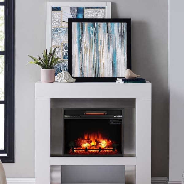 TURBRO inFlames 23 Inch inWall Recessed Electric Fireplace, Infrared