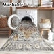 preview thumbnail 50 of 65, Washable Vintage Floral Area Rug Non-Slip Thin Rug for Living Room, Bedroom, Kitchen and Bath Machine Washable Indoor Pet Rugs