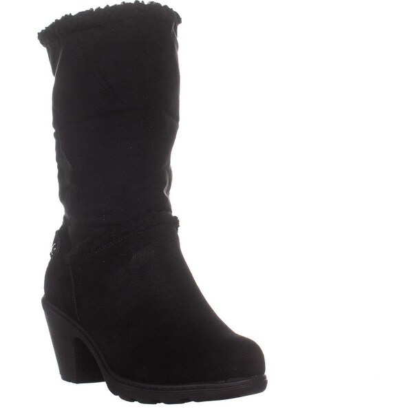 anne klein black suede booties