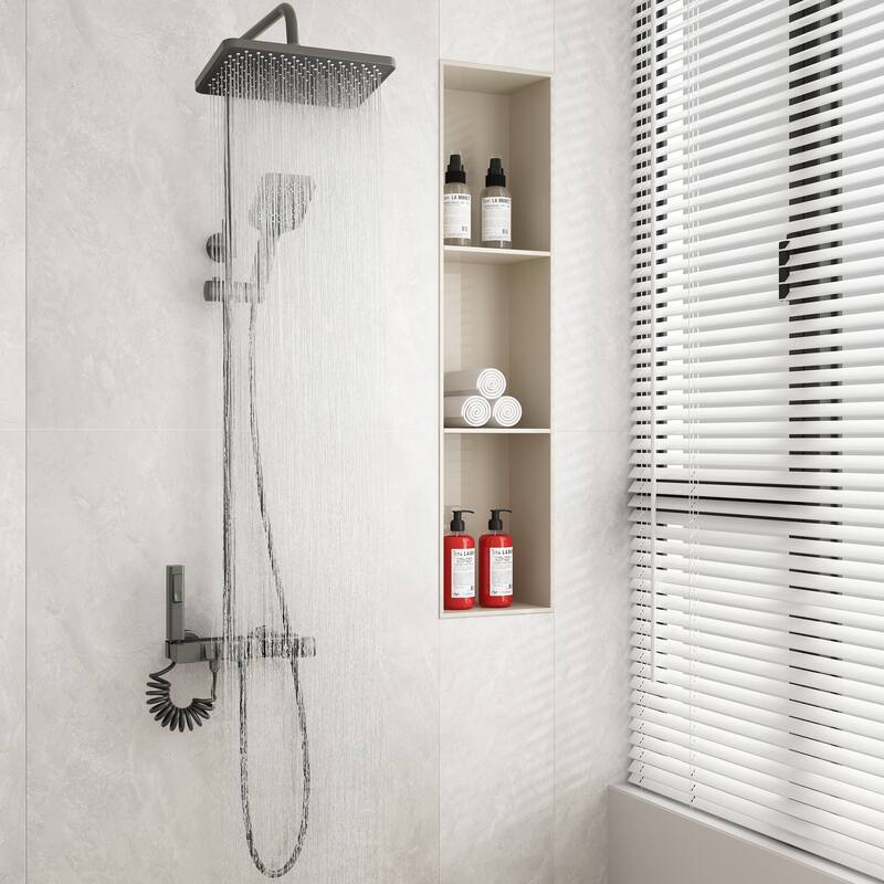 46.7"H Elegant Shower Upgrade Concealed Spout Independent Control
