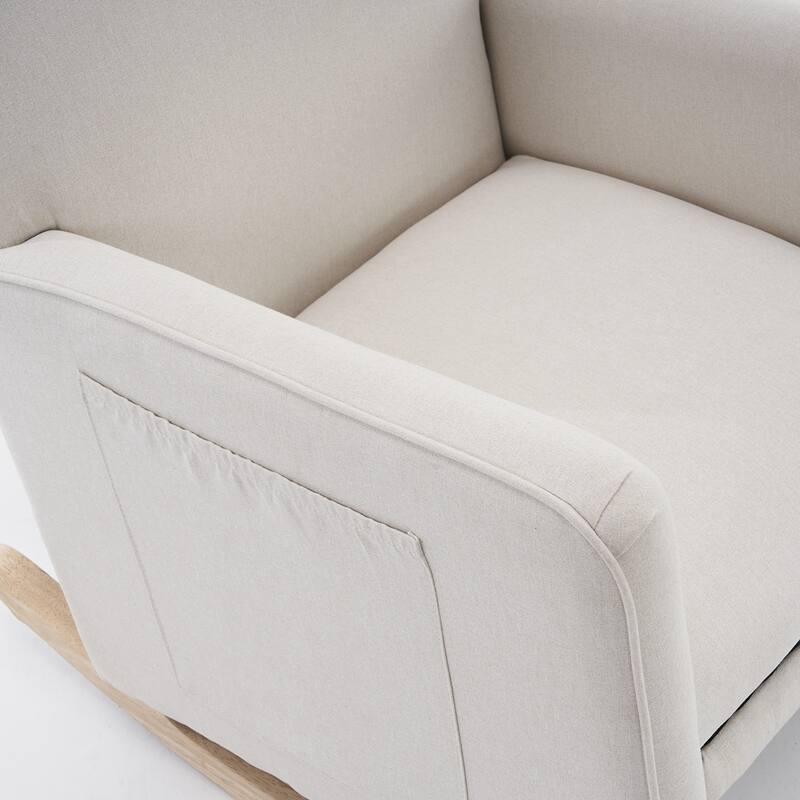 Linen Fabric Rocking Chair