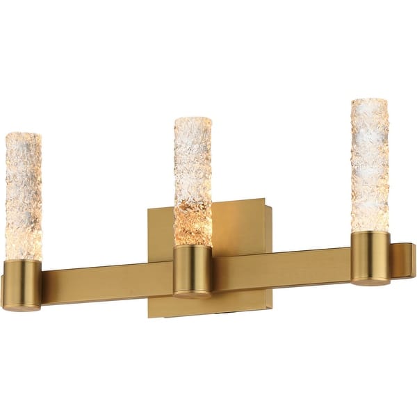 slide 2 of 4, Maxim 38443IB Duchess 3 Light 21" Wide ADA Compliant LED Vanity Light Natural Aged Brass