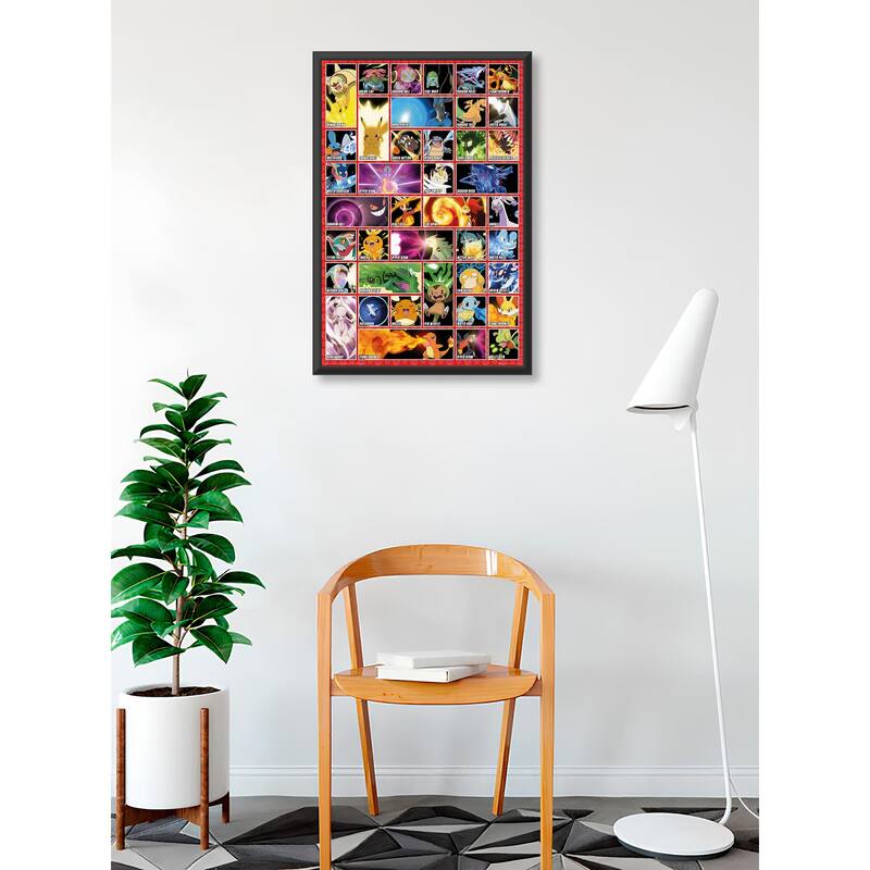 Pokemon - Moves Framed Art Poster - 24 x 36 Inch