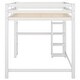 preview thumbnail 23 of 22, Full Size Loft Bed Wood Bed Frame with Built-in Desk and Shelves, Full Length Safety Guardrail for Kids Teens Bedroom/Dorm