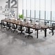 preview thumbnail 42 of 49, 6.5FT Conference Meeting Seminar Business Table Set for 16-20 Person (Set of 6)