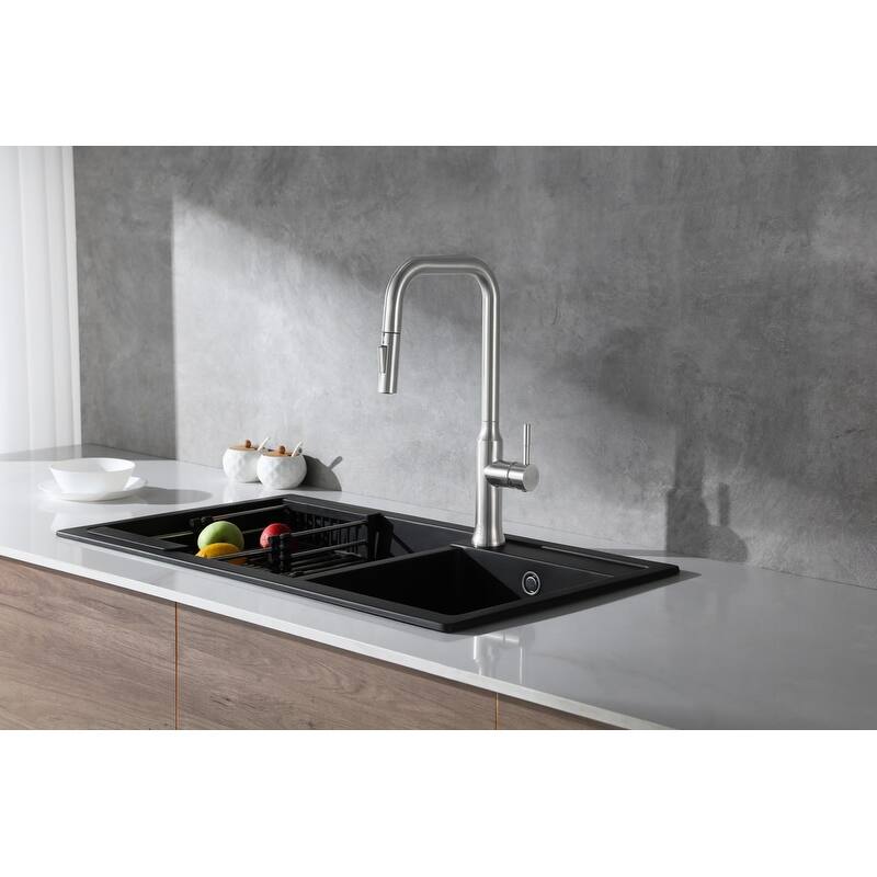 Elegant Lighting FAK-311 Noor 1.8 GPM Single Hole Pull Down Kitchen