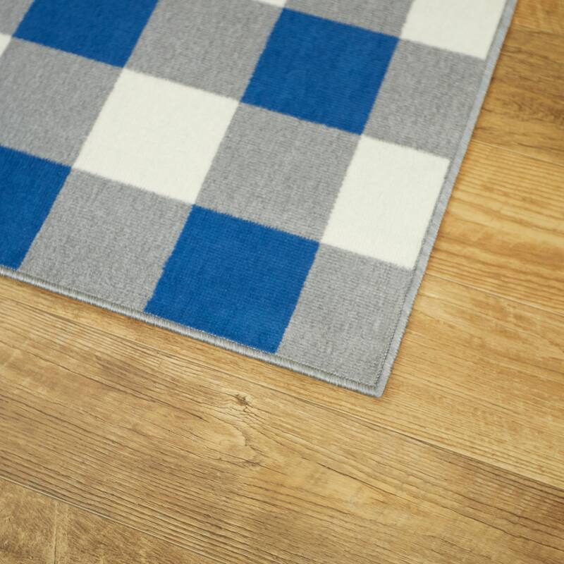 Porch & Den Morgen Gingham Check Indoor/Outdoor Area Rug