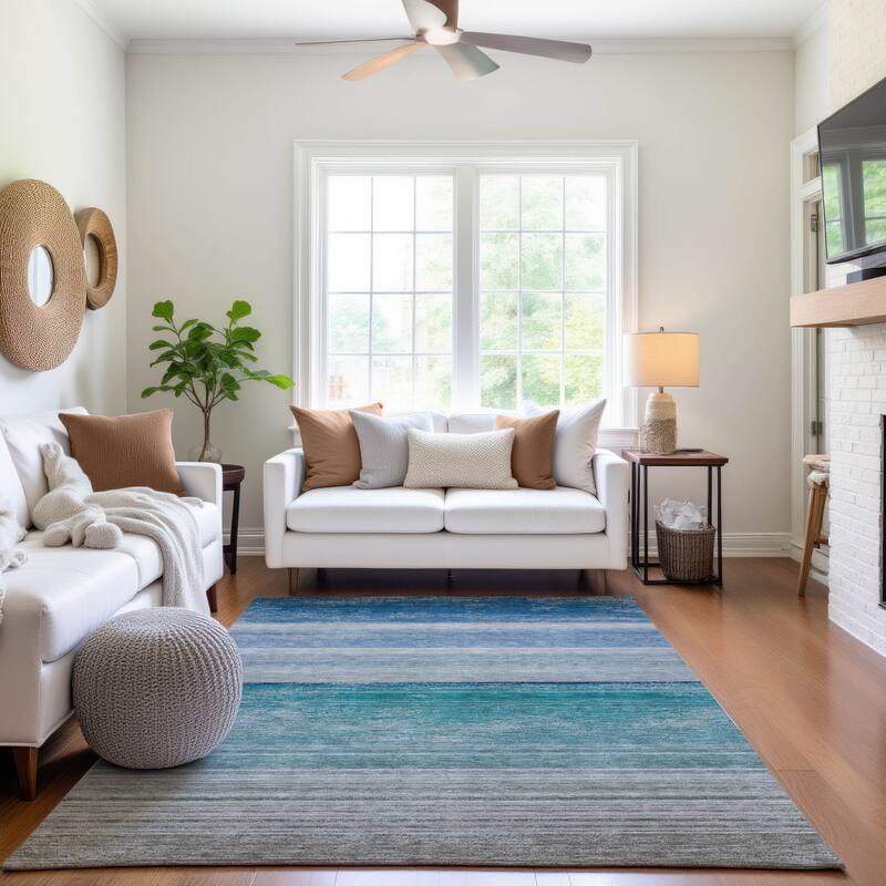 Premium Washable Super Soft Ombre Stripes Mayfield Rug