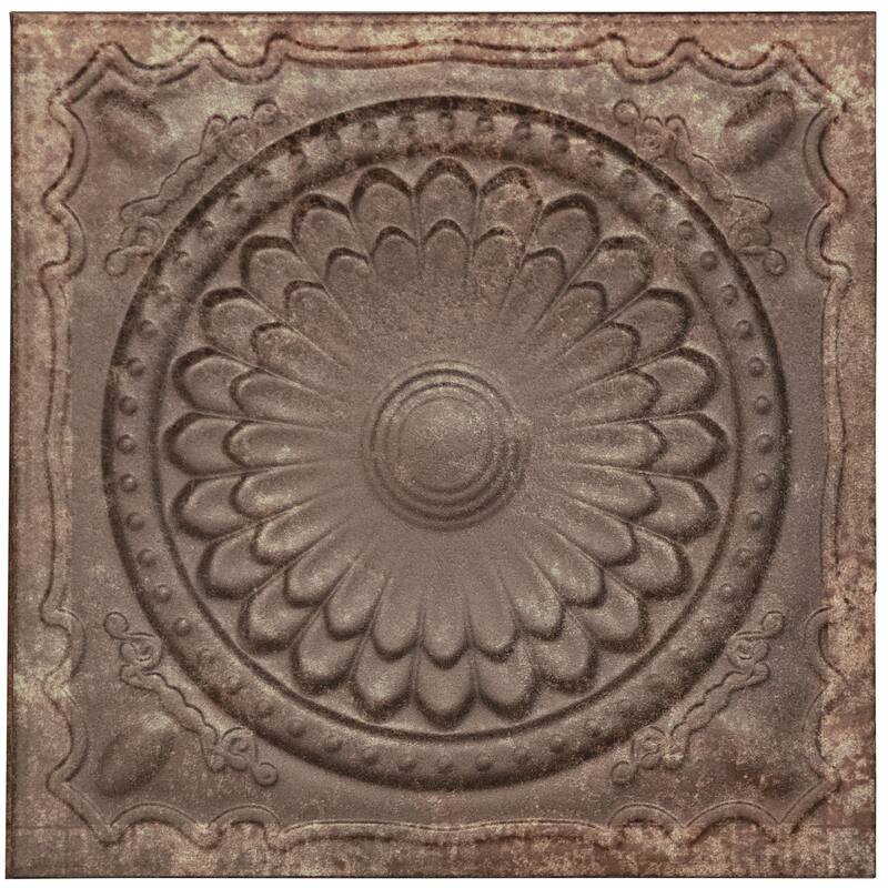 Merola Tile Ritz Ossidato Nero 7-7/8" x 7-7/8" Ceramic Wall Tile