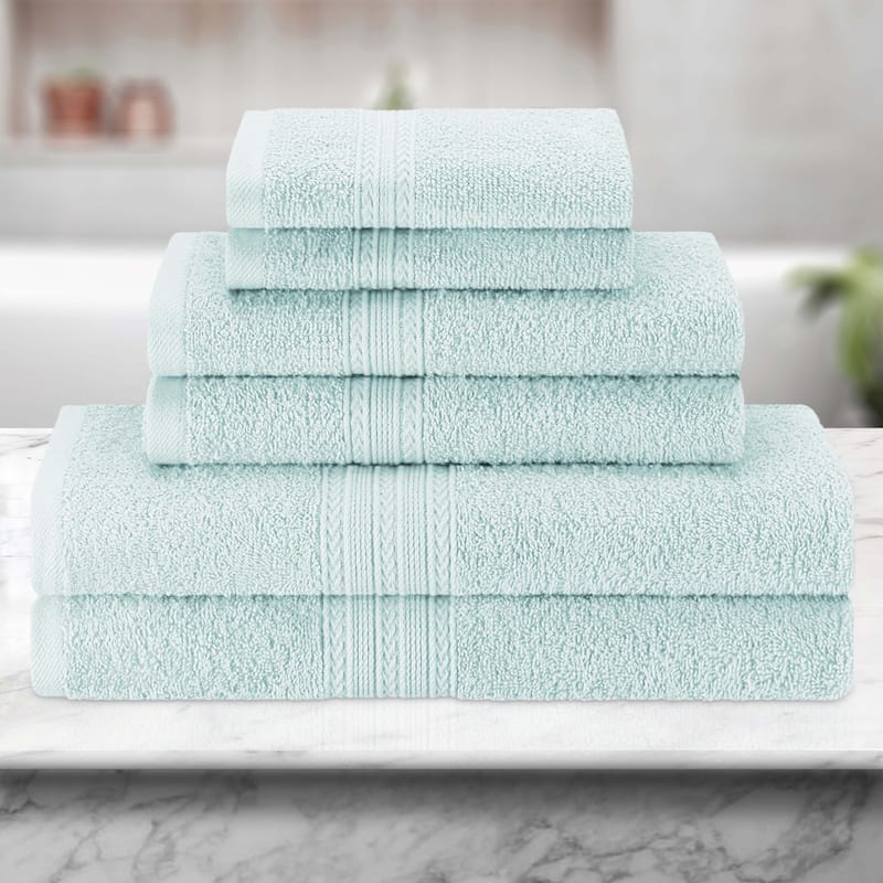 Eco-Friendly Sustainable Cotton 6-Piece Bathroom Towel Set