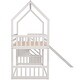 preview thumbnail 22 of 28, Twin House Bunk Bed with Convertible Slide & Storage Staircase, Grey