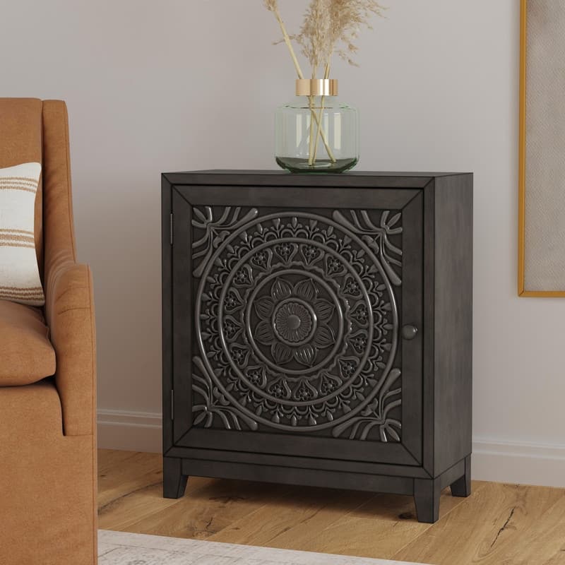 Linon Grace Cabinet - Dark Grey