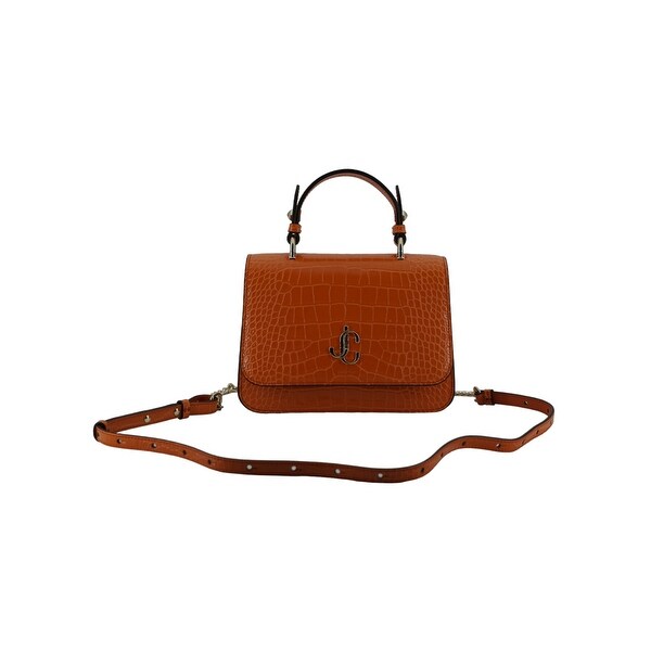 Jimmy Choo Orange Leather Top Handle and Shoulder Women's Bag