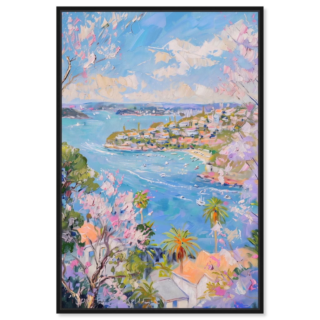 Hillside Harbor View I Canvas by Art Remedy
