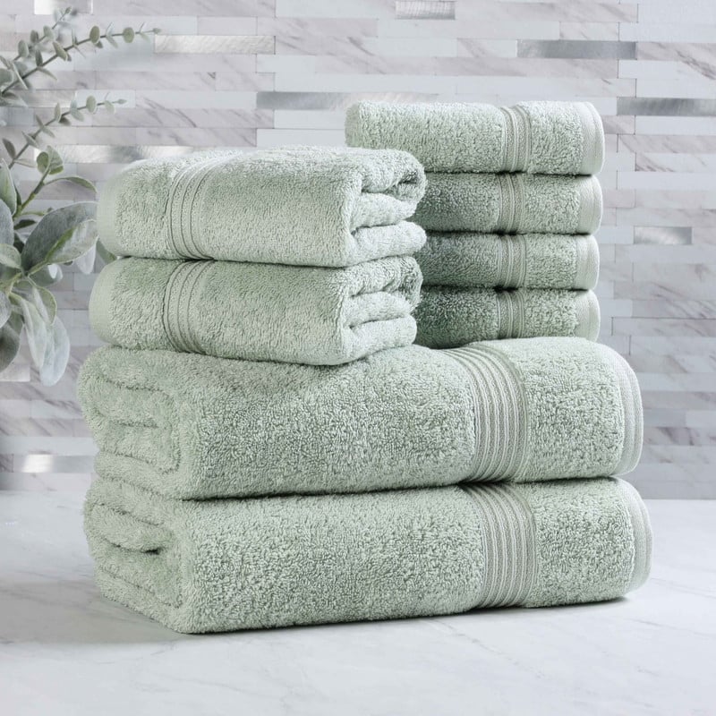 Superior Heritage Egyptian Cotton Absorbent 8-Piece Towel Set