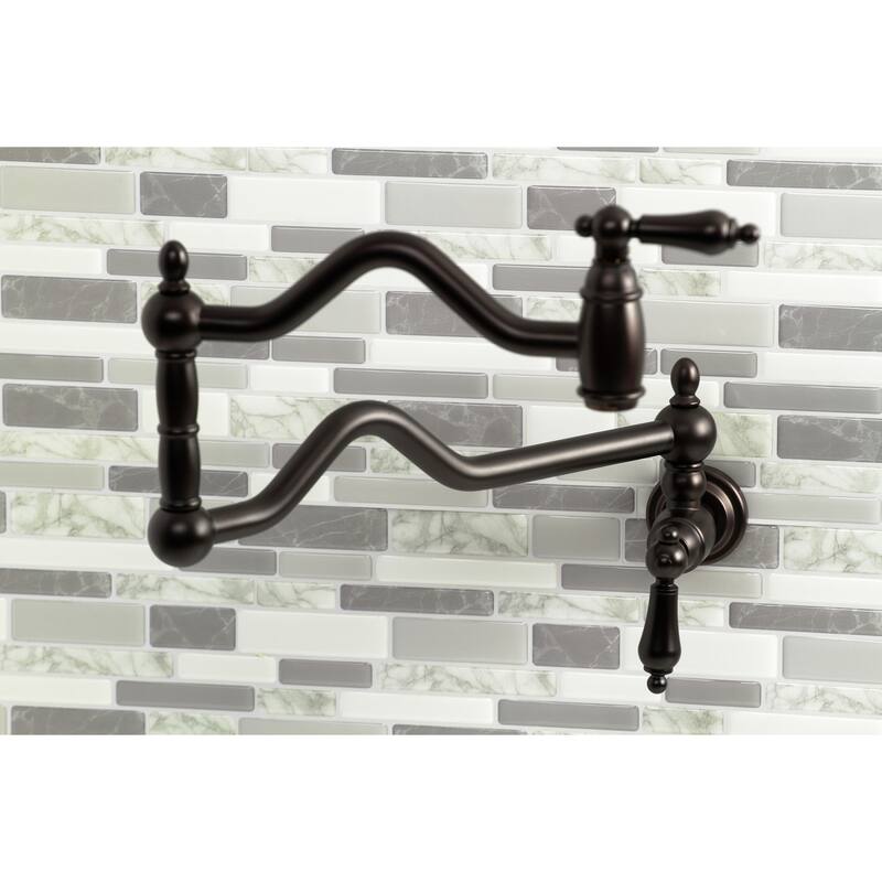 Heritage Wall Mount Pot Filler Kitchen Faucet