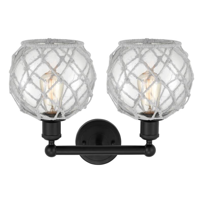 Innovations Lighting Endless Possibilities Edison - Farmhouse Rope - 2 Light 17" Bath Vanity Light
