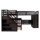 preview thumbnail 4 of 10, 3 IN 1Twin-Twin over Full L-Shaped Bunk Bed With 3 Drawers, Portable Desk and Wardrobe