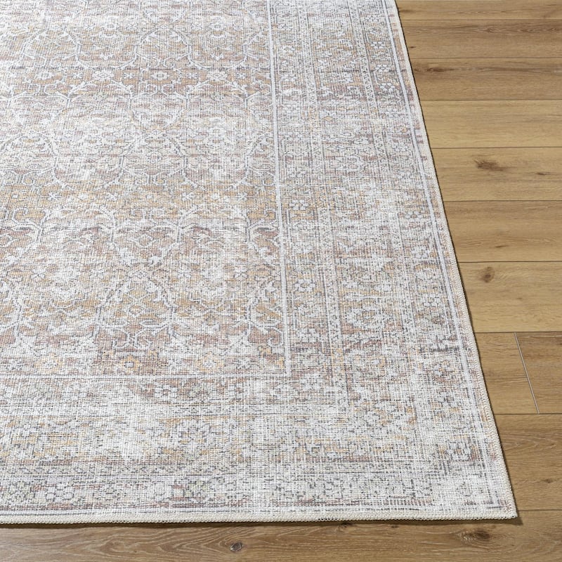 Livabliss Rainier Updated Traditional Medallion Washable Area Rug