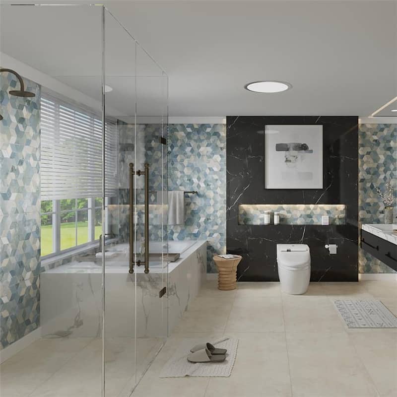 Merola Tile Pictura Faber Aquileia 23-1/2" x 47" Porcelain Floor and Wall Tile