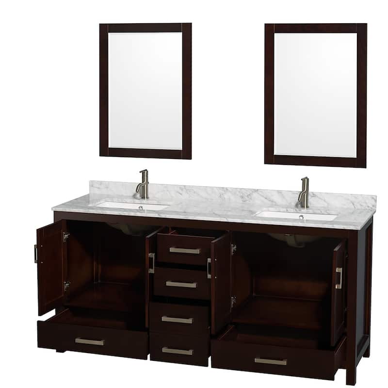 Wyndham Collection WCS141472DUNSM24 Sheffield 72" Freestanding Vanity