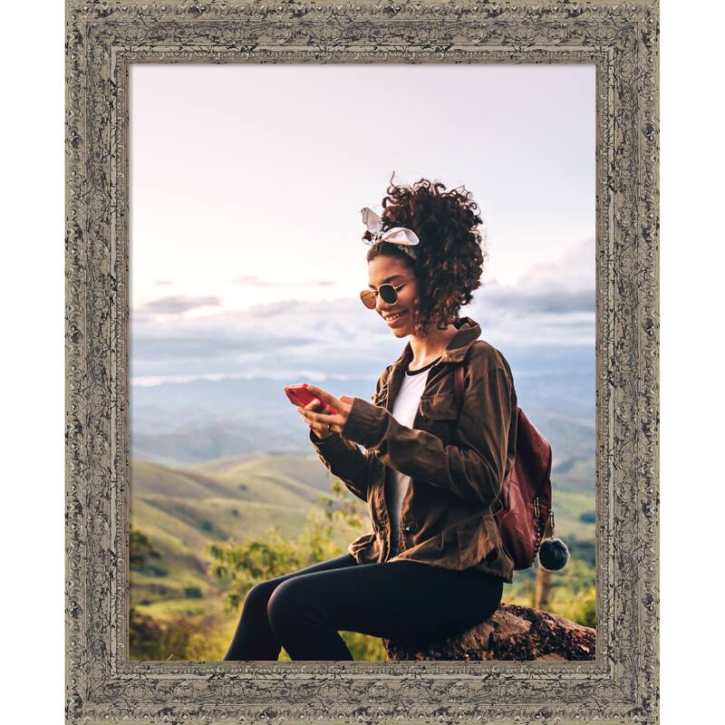 Attic Aged Picture Frame, Photo Frame - 22x28 - Attic Aged Silver