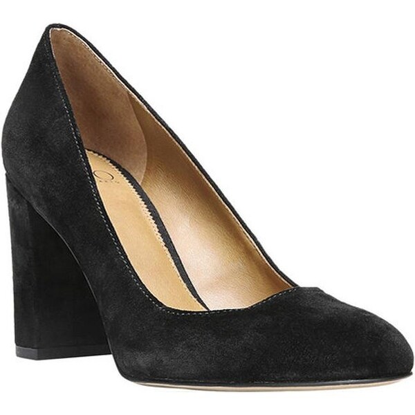 franco sarto black suede pumps