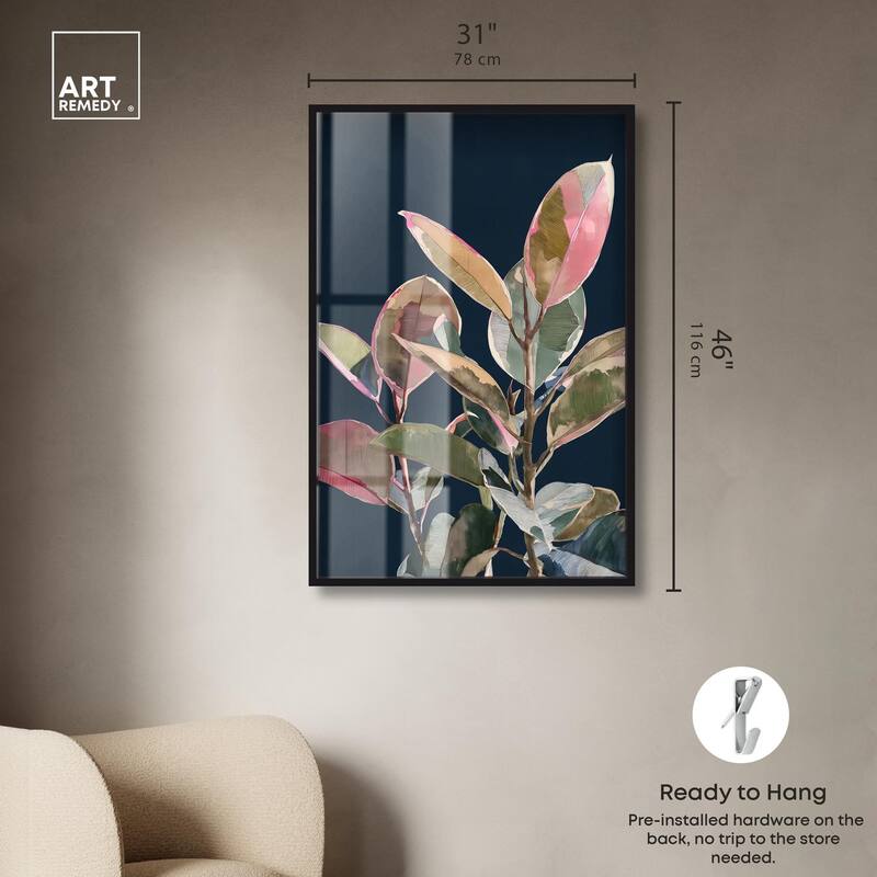 Fuchsia Frond II Shadowbox by Art Remedy