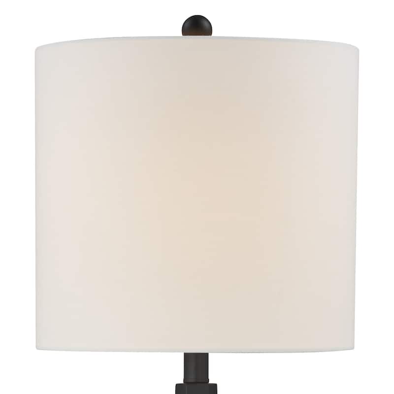 Gordon 34" Table Lamp with Linen Shade, Black (Set of 2)