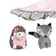 preview thumbnail 3 of 4, Lambs & Ivy Forever Friends Pink/Gray Woodland Owl/Fox Musical Baby Crib Mobile