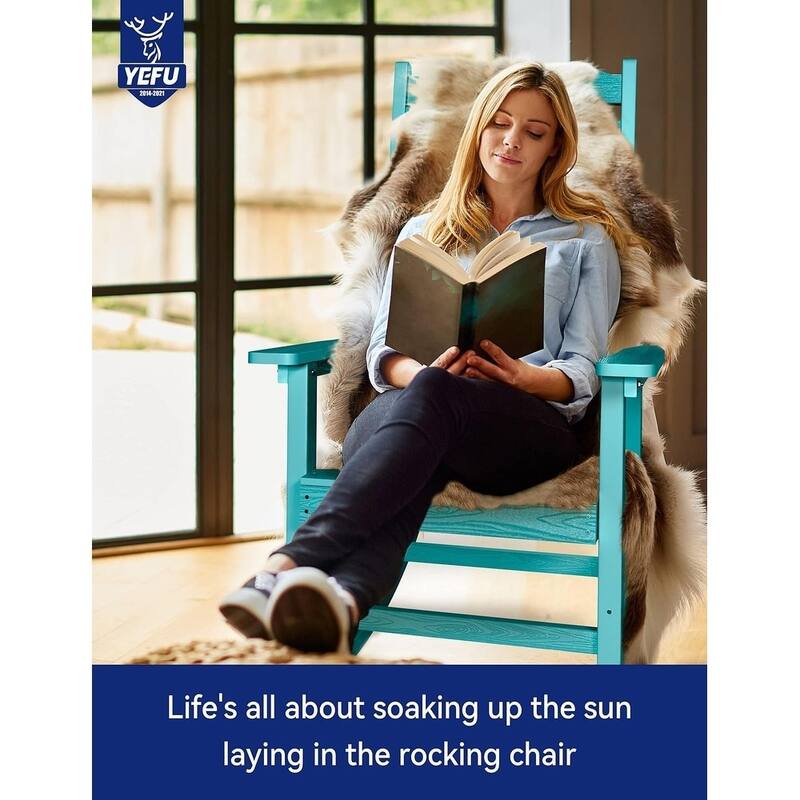 WINSOON All Weather Outdoor Rocking Chair, Set of 2