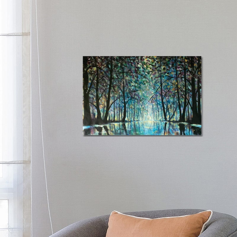 iCanvas "Romantic Rainy Blue Misty Forest Park" by Valery Rybakow Canvas Print - 18x26x1.5