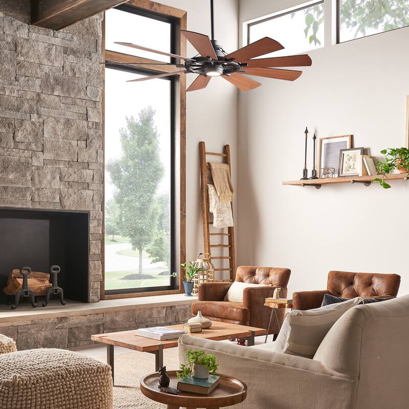 Gentry 65-inch LED Ceiling Fan (3-finish options)