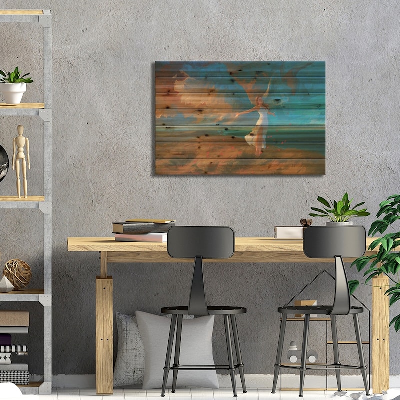 Learning To Fly Print On Wood by Artem Rhads Chebokha - Multi-Color