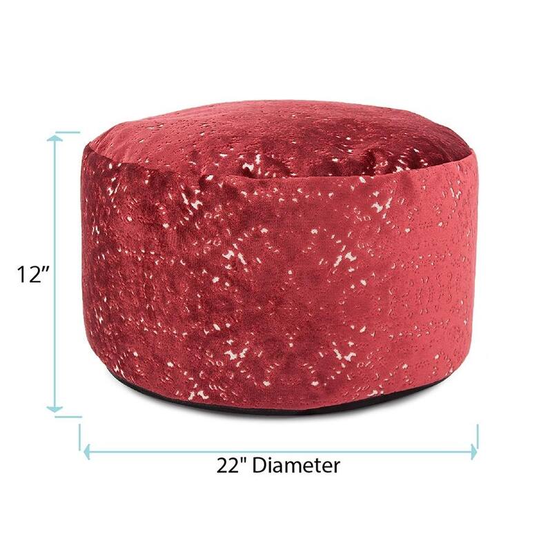 Allan Andrews Round Foot Pouf Pasini Ruby