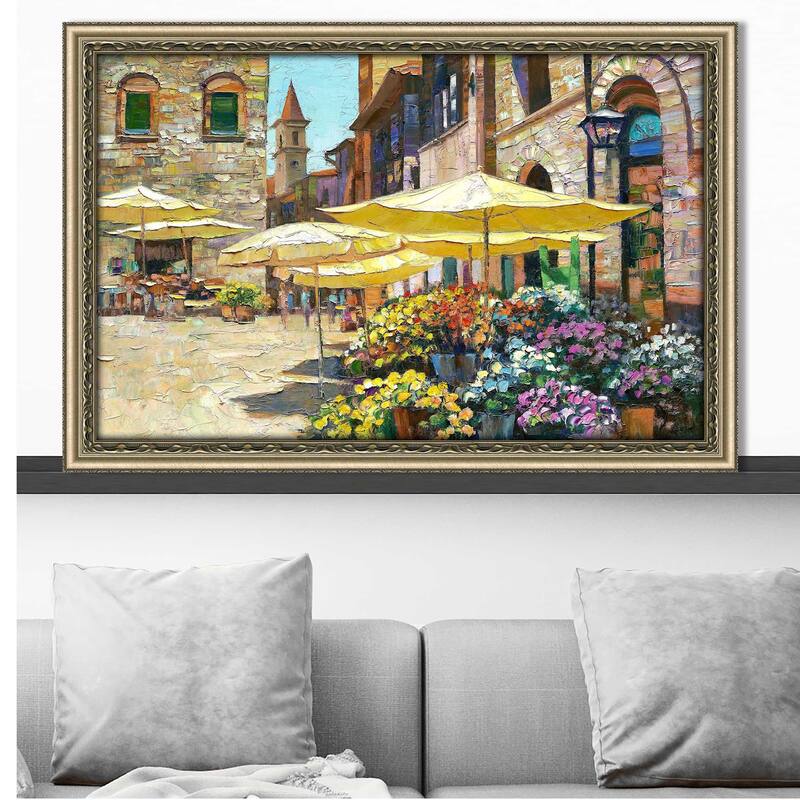 "Siena Flower Market" by Howard Behrens Print on Acrylic