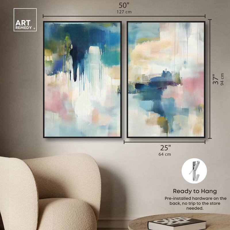 Pale Periwinkle II Canvas Set of 2 by Art Remedy