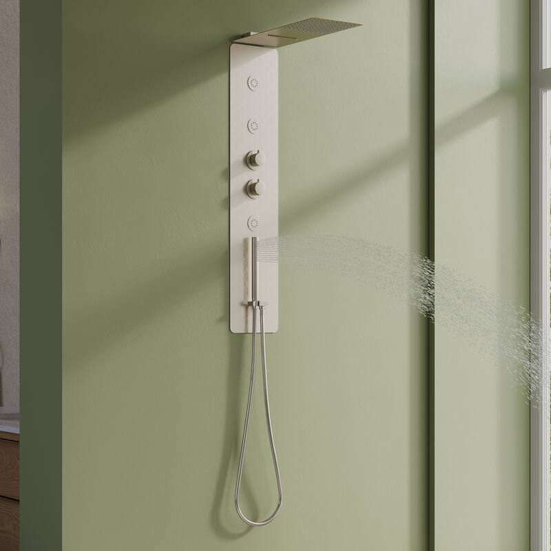 4-Function 39 in. Shower Full Body Shower Panel System with Rainfall Shower head,Body Jets And Hand Shower(Valve Included)