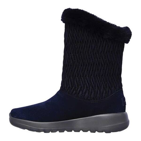 Shop Skechers Womens On The Go Joy Snow Bunny Boot Navy