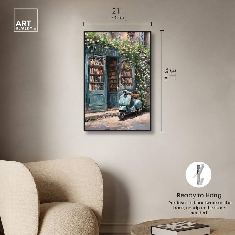 Quaint Bookstore Canvas by Art Remedy