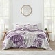 preview thumbnail 1 of 4, Sweet Jojo Designs Lavender Purple Boho Shabby Chic Floral Girl 3p Full/Queen Comforter Set Ivory Bohemian Vintage Watercolor