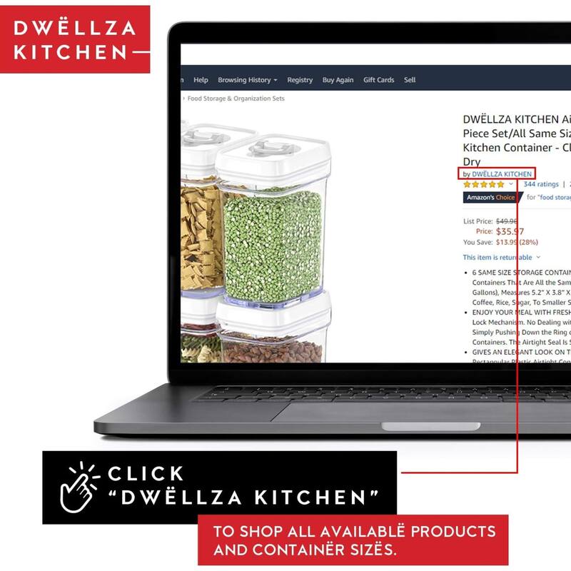 DWËLLZA KITCHEN White Large Airtight Food Storage Containers Set of 4