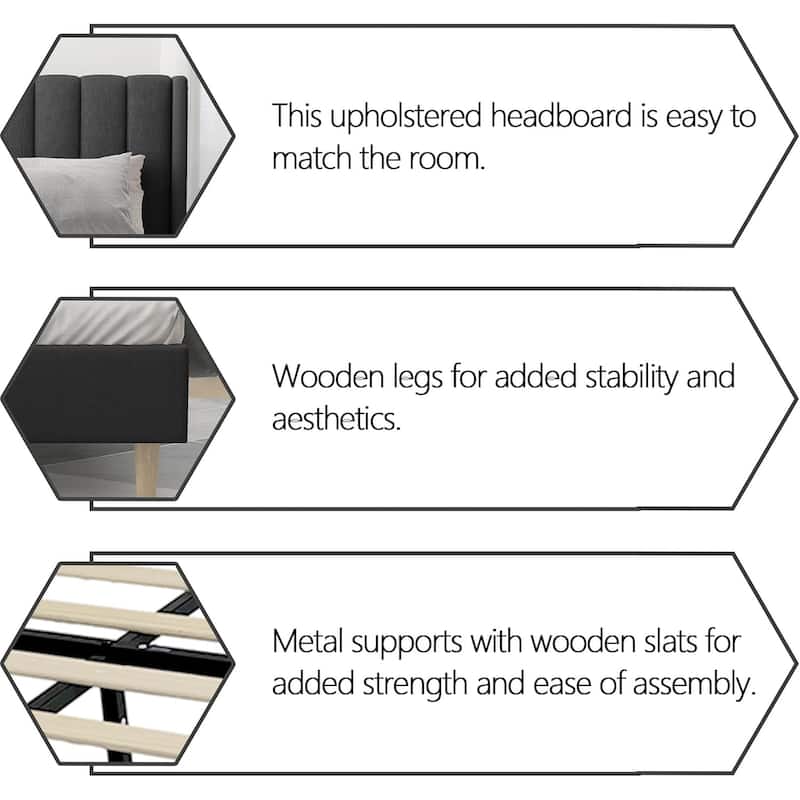 Alazyhome Upholstered Platform Bed Frame