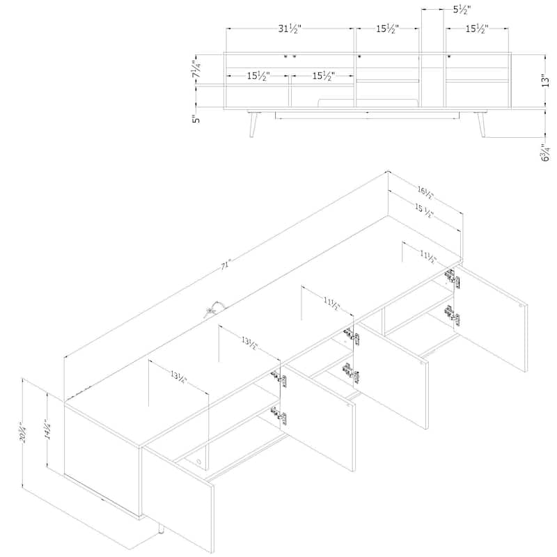 South Shore Oxford TV Stand with Doors
